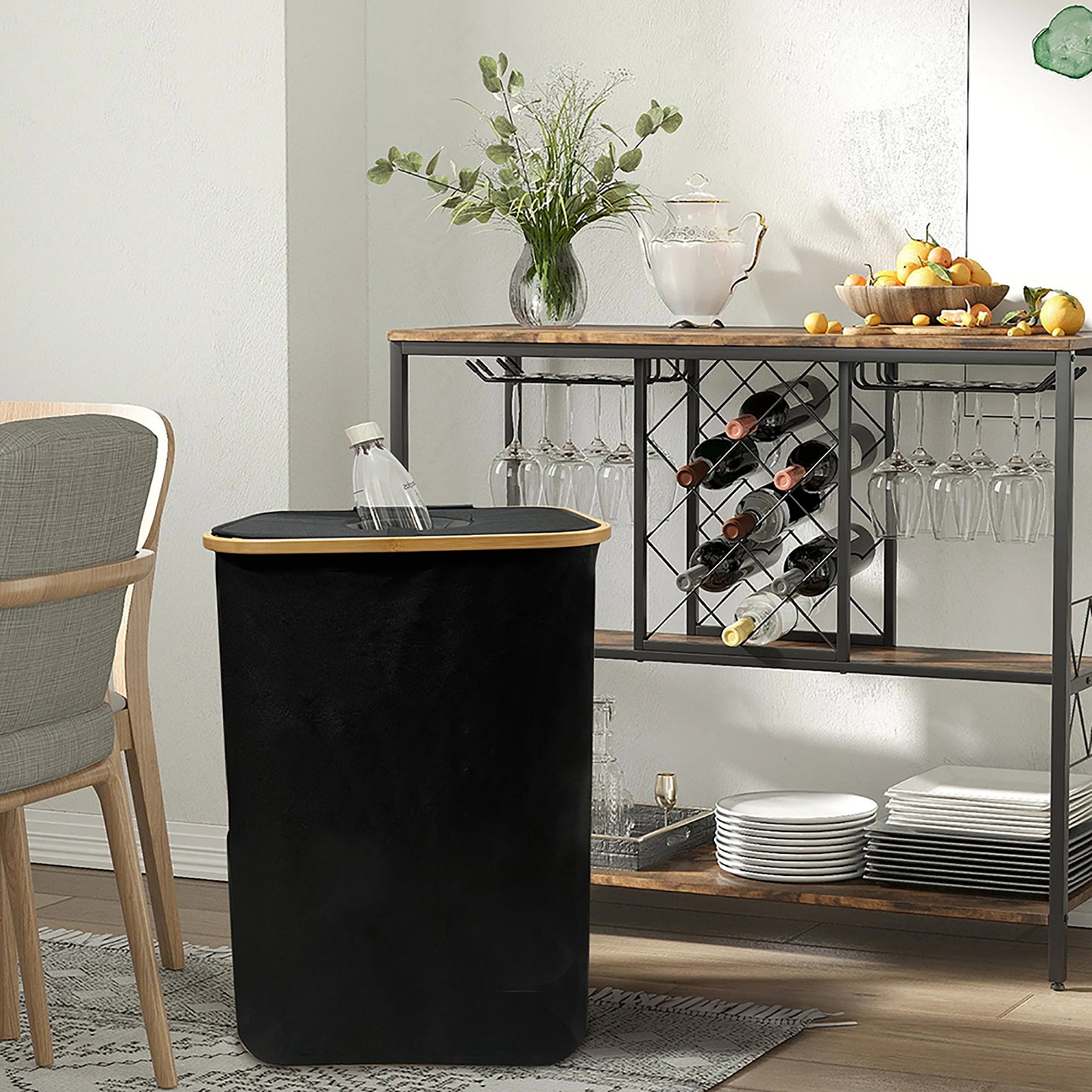 WAOHO Flaschenkorb Organizer,Pfandflaschen Sammelbehälter,pfandflaschen Müllsackständer 100L