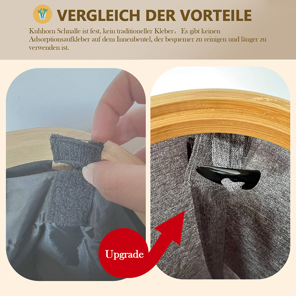 Wäschekorb Faltbarer Wäschekorb mit Deckel, herausnehmbarer Wäschesack 45x35x75, 120L (Grau)