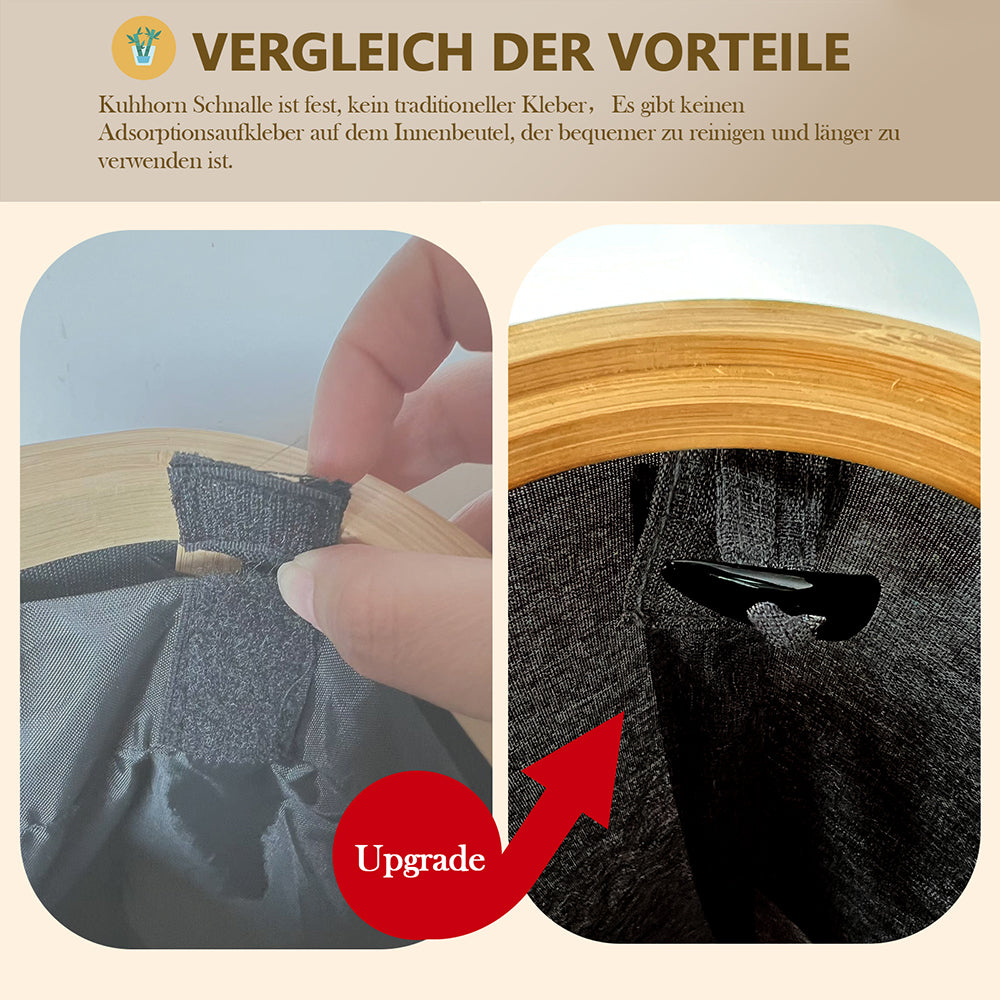 Wäschekorb Faltbarer Wäschekorb mit Deckel, herausnehmbarer Wäschesack 45x35x50 80L(Schwarz)