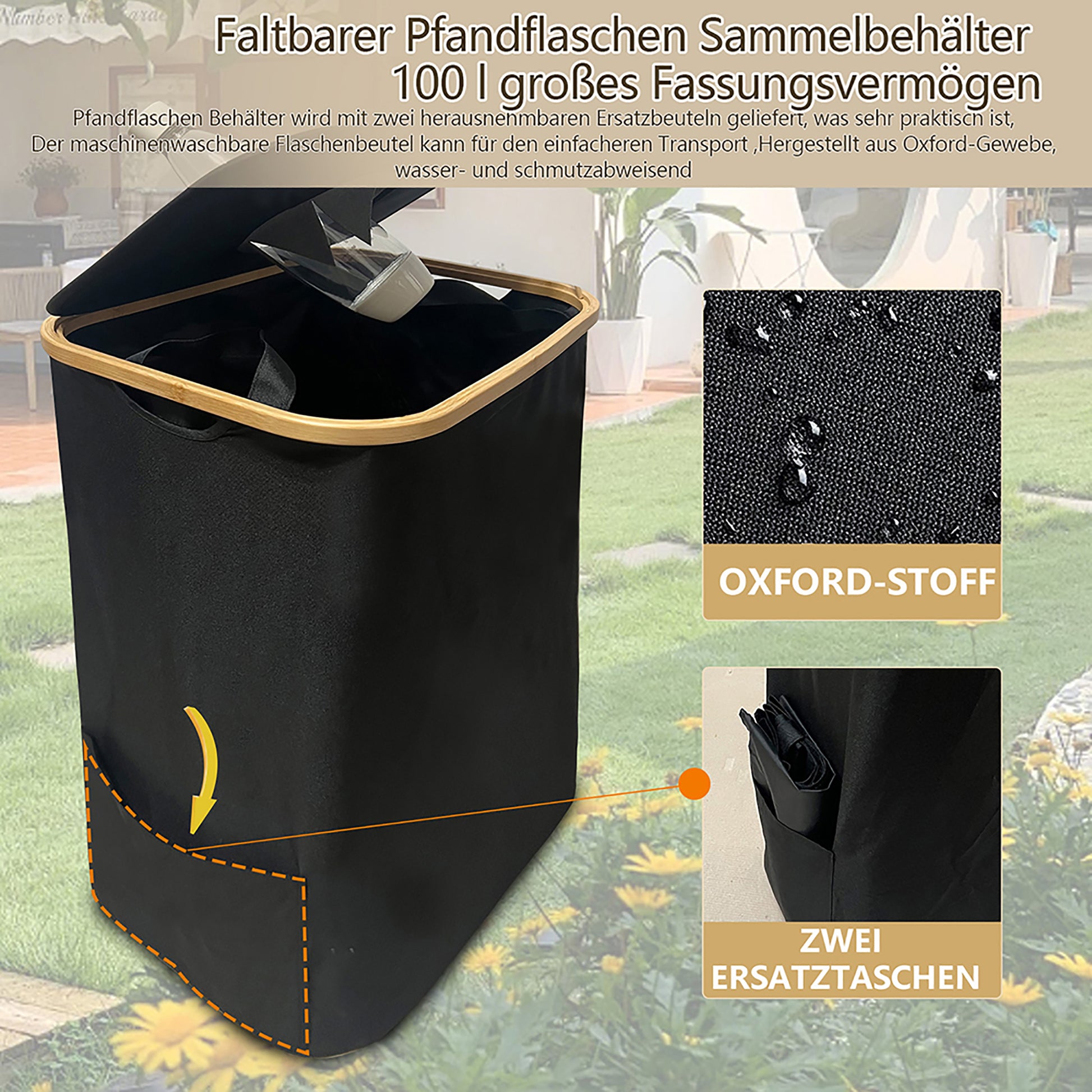 pfandflaschen aufbewahrung wand WAOHO Flaschenkorb Organizer,Pfandflaschen Sammelbehälter,pfandflasche – Waoho