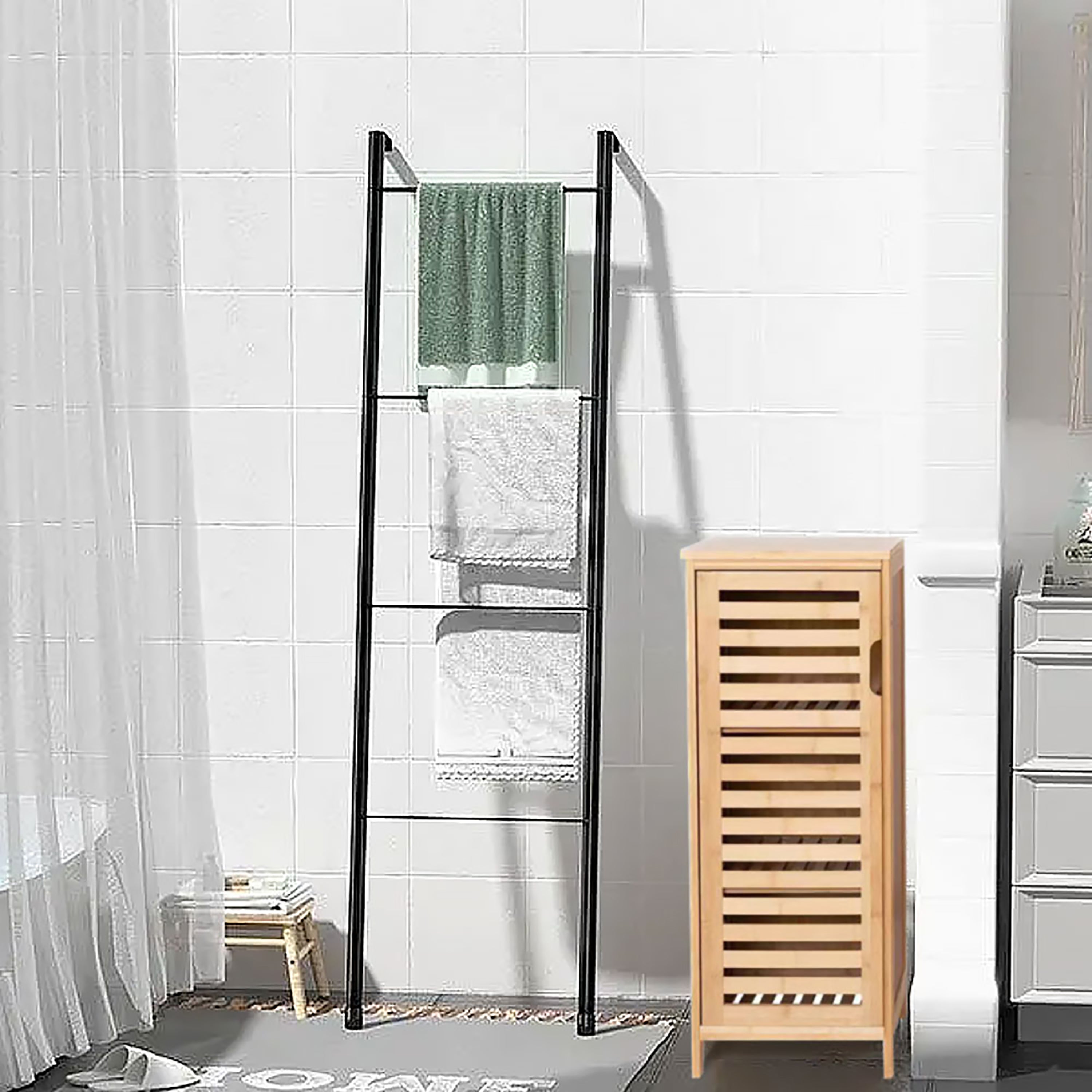 Bamboo towel cabinet sale